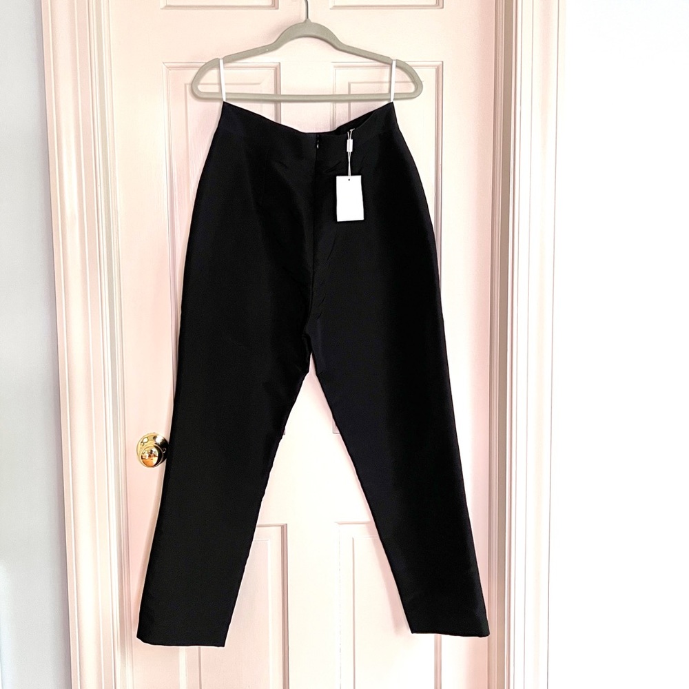 NEW/NWT Alexia Maria Silk Faille Cigarette Pants - Black - 14 - New With Tags - Picture 6 of 8